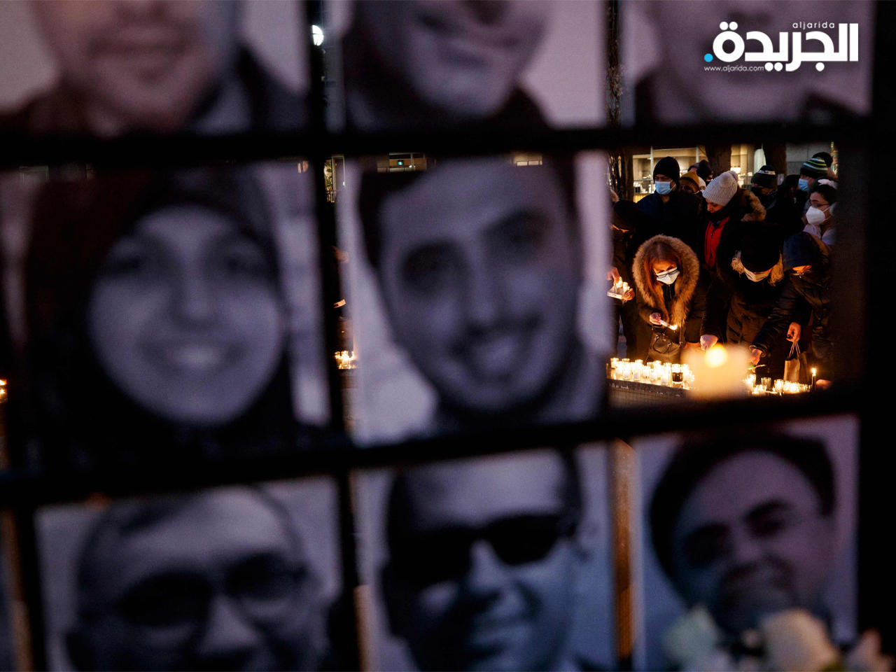 وقفة تضامنية مع ضحايا الطائرة الأوكرانية في تورنتو، أونتاريو، كندا، 8 يناير 2022