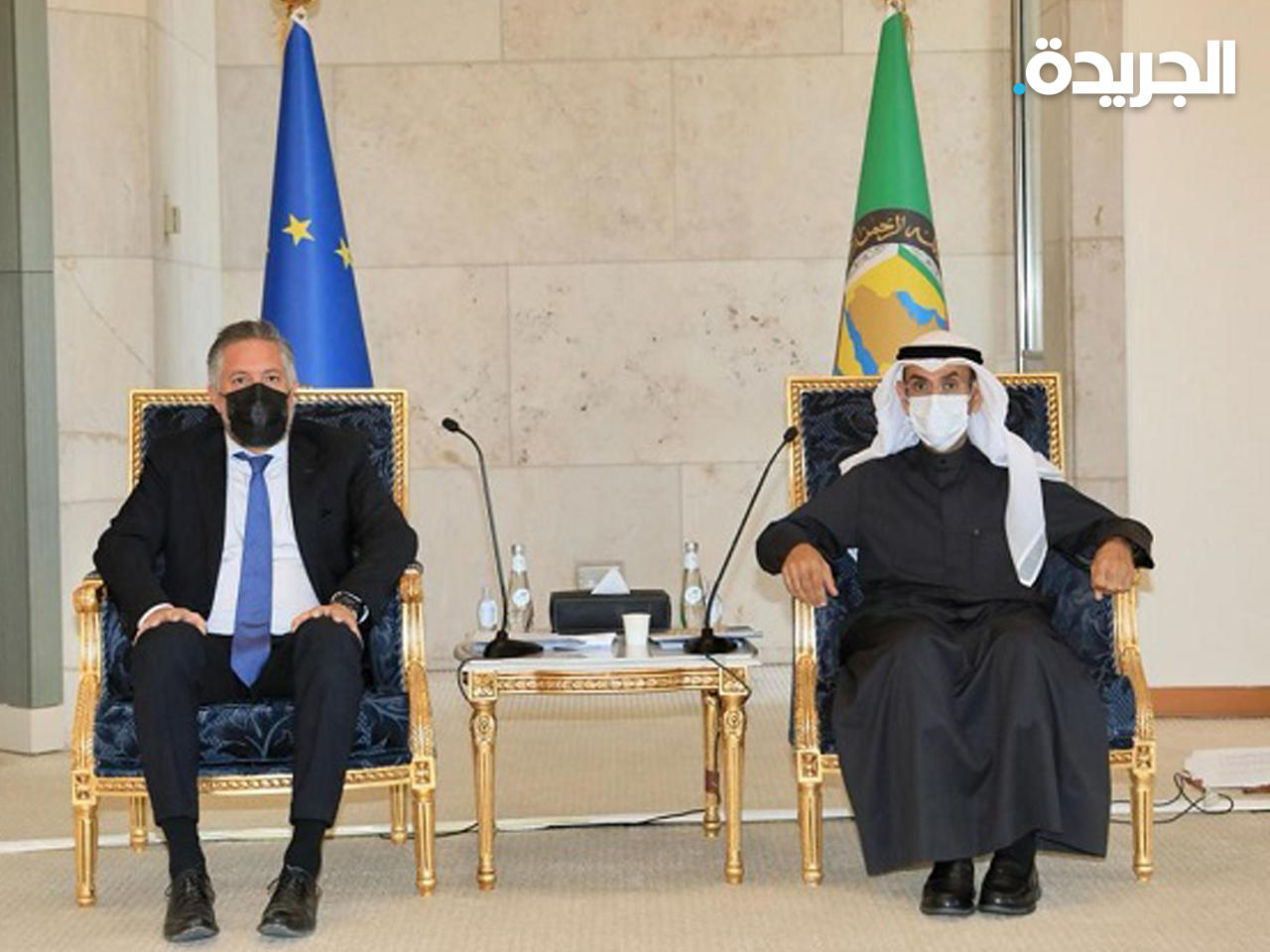 الدكتور نايف الحجرف مع سفير الاتحاد الأوروبي باترك سيمفونيه