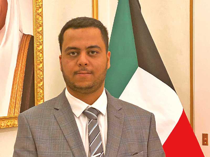 رئيس الهيئة الإدارية في الاتحاد الوطني لطلبة الكويت في فرنسا عبدالله الحصم