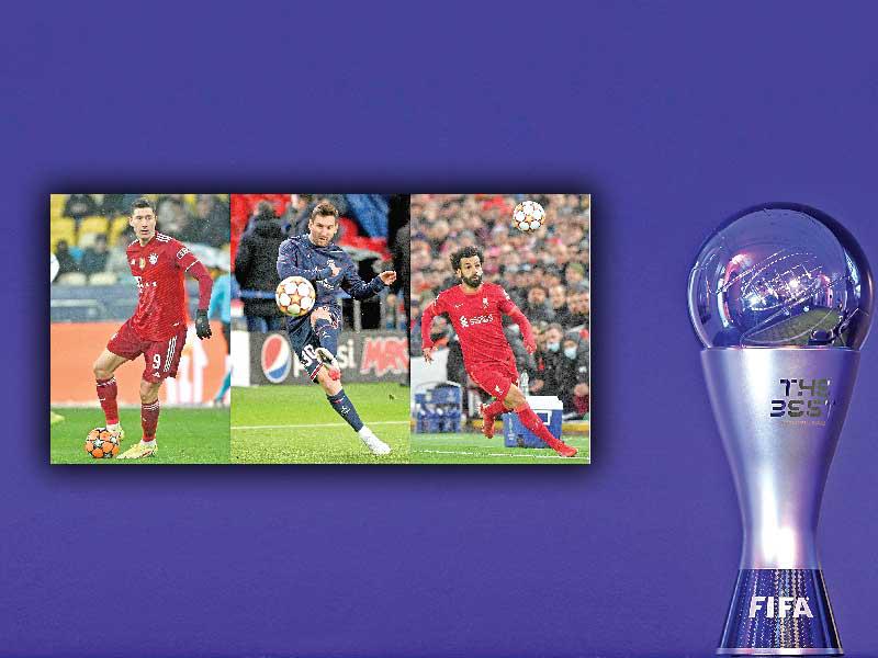 صلاح وميسي وليفاندوفسكي