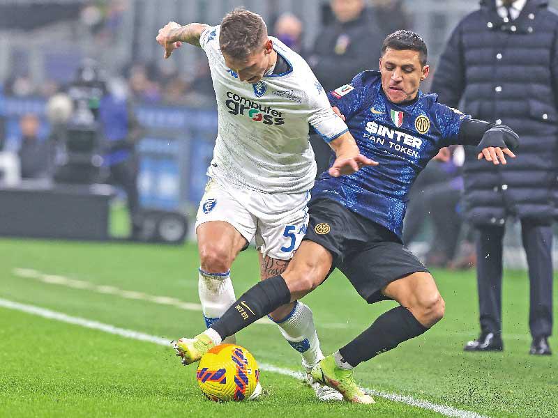 جانب من مباراة إنتر وإمبولي