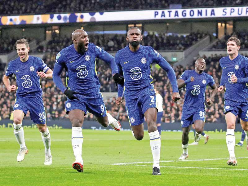 لاعبو تشلسي خلال مباراة سابقة