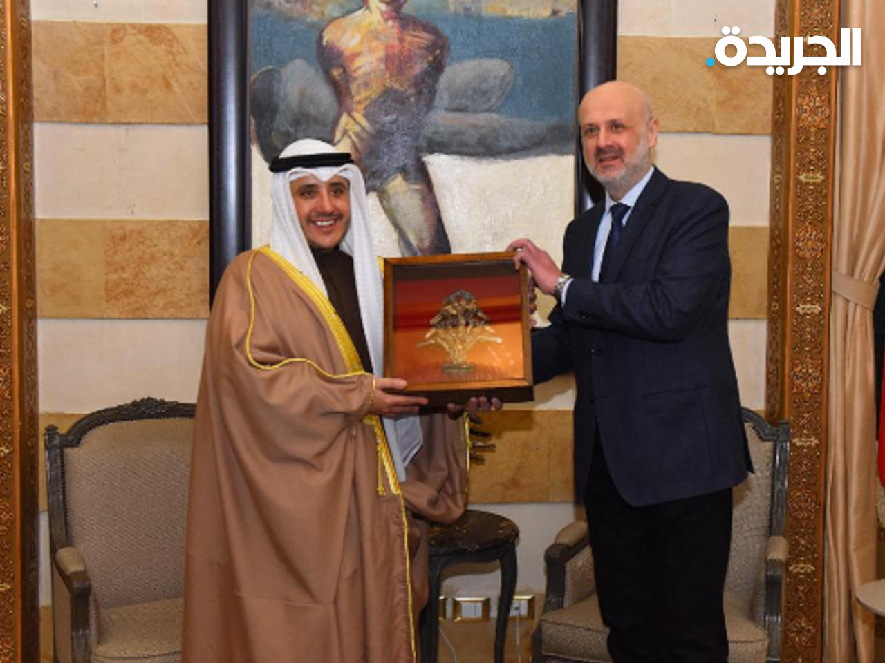 وزير الخارجية أحمد الناصر مع وزير الداخلية اللبناني بسام مولوي