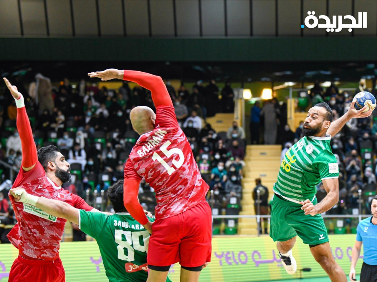 جانب من مباراة السعودية والبحرين 