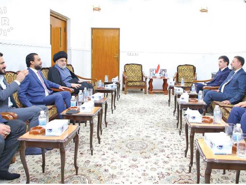 الصدر مستضيفاً الحلبوسي والبارازاني والخنجر في الحنانة أمس