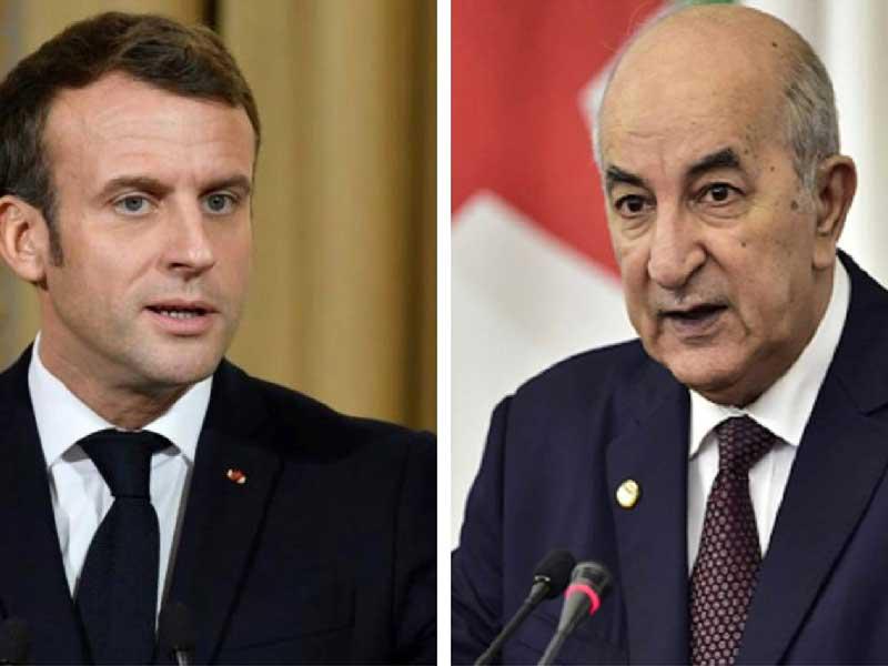 الرئيس الجزائري عبدالمجيد تبون ونظيره الفرنسي إيمانويل ماكرون