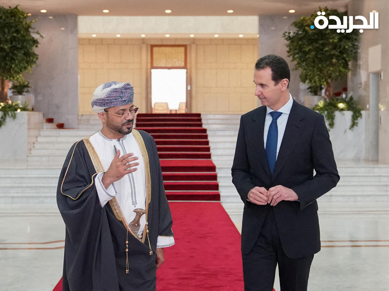 بشار الأسد مستقبلاً وزير الخارجية العماني