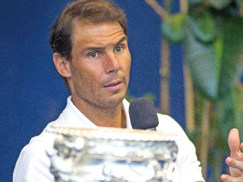 نجم كرة المضرب الإسباني رافايل نادال