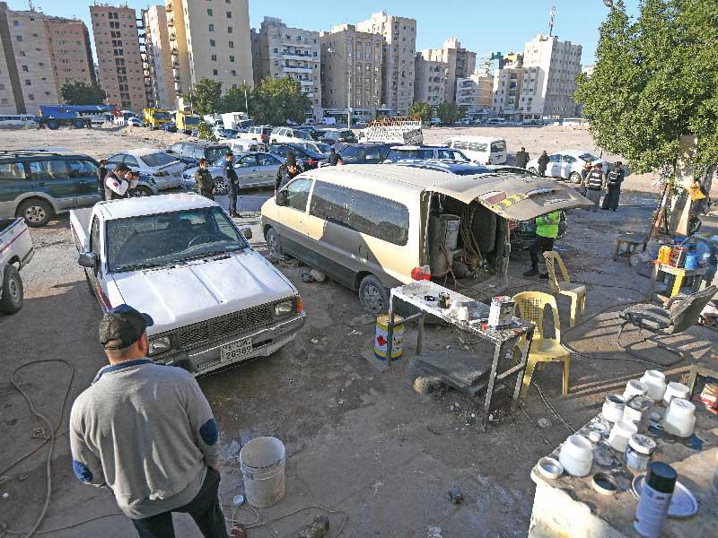 ورشة حدادة في الهواء الطلق 