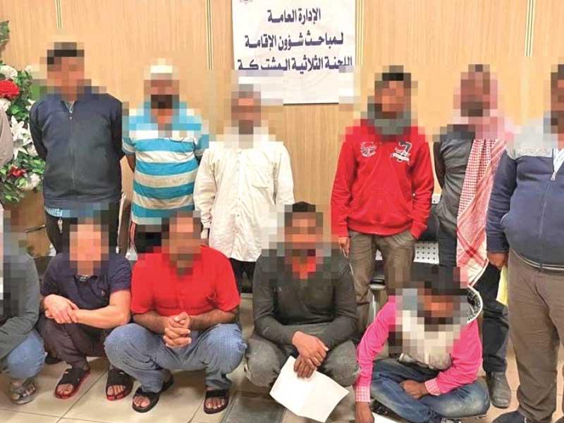 المضبوطون خلال الحملة 