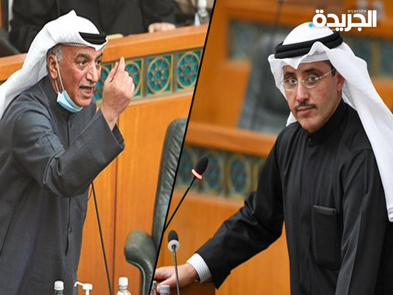 وزير الخارجية الشيخ د. أحمد الناصر والنائب شعيب المويزري