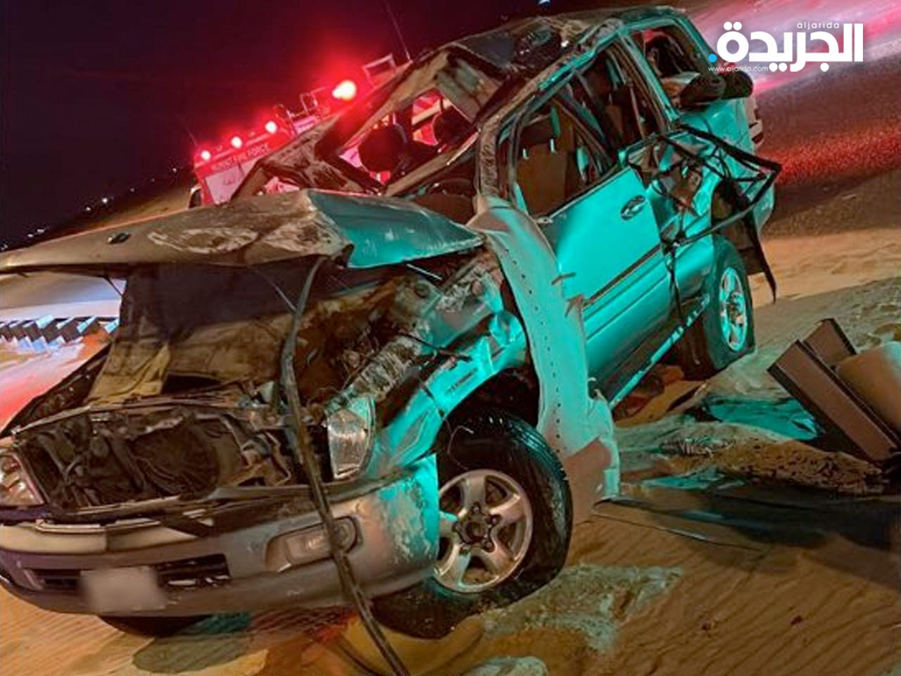 وفاة مواطنين بحادث انقلاب مركبة على طريق الوفرة