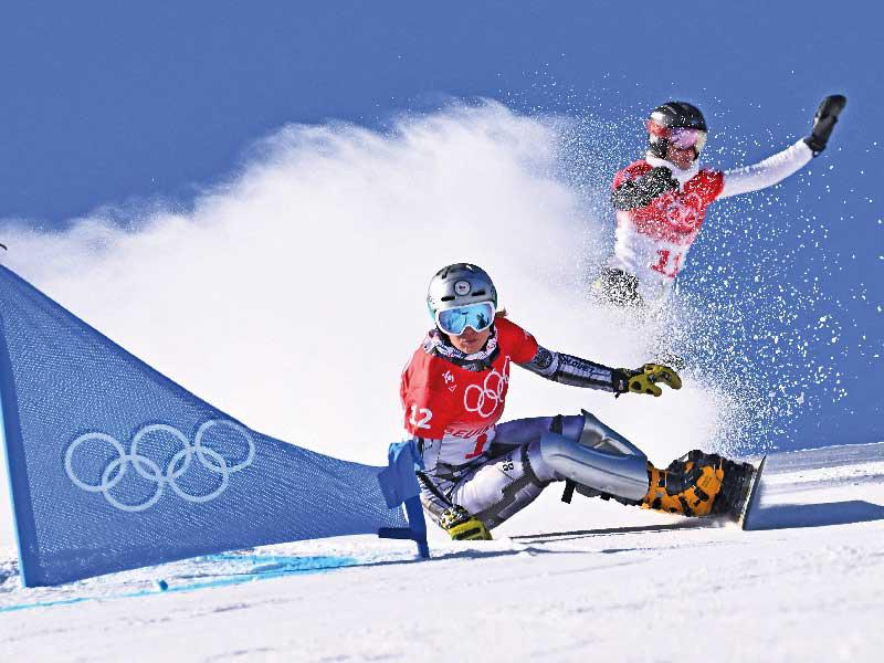 ليديتسكا خلال السباق