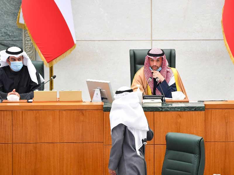 جانب من جلسة مجلس الأمة امس 