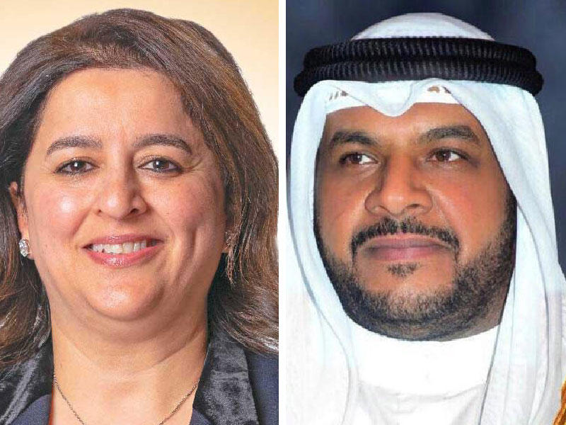 نائب رئيس مجلس الوزراء وزير الداخلية الشيخ أحمد المنصور - وزيرة الدولة لشؤون البلدية رنا الفارس