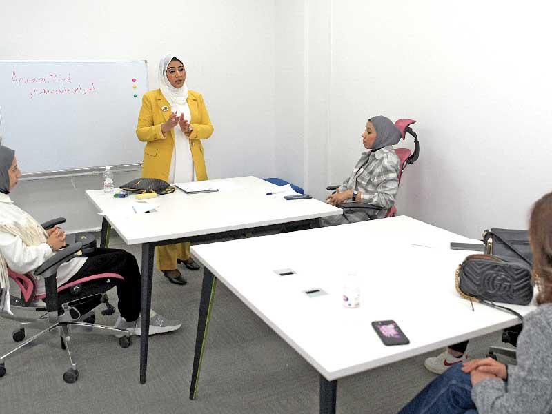 جانب من الورش التدريبية في المركز 