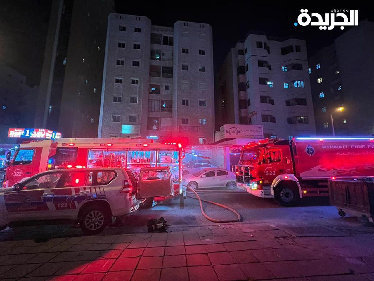 اختناق 5 أشخاص من بينهم رضيع في حريق عمارة بالسالمية