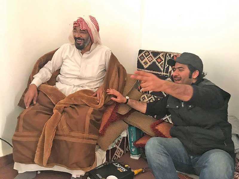 بهبهاني والردهان خلال تصوير أحد الأعمال