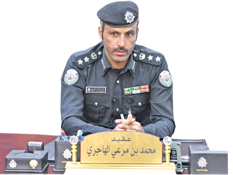 رئيس قسم اختبار القيادة بمحافظة الجهراء، العقيد محمد الهاجري