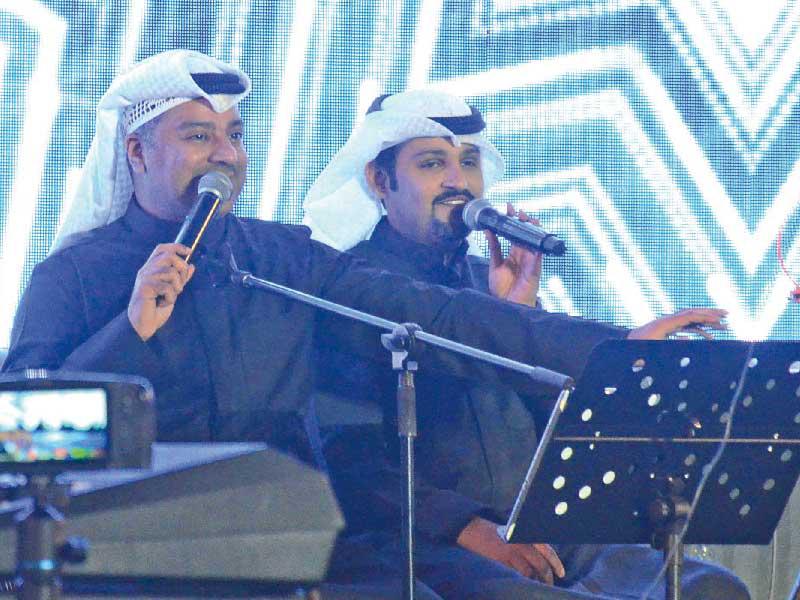 القطان وعبدالله أثناء الحفل