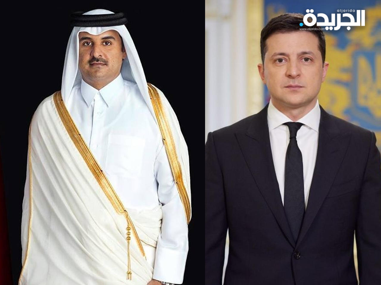 أمير قطر يتلقى اتصالاً هاتفياً من رئيس أوكرانيا