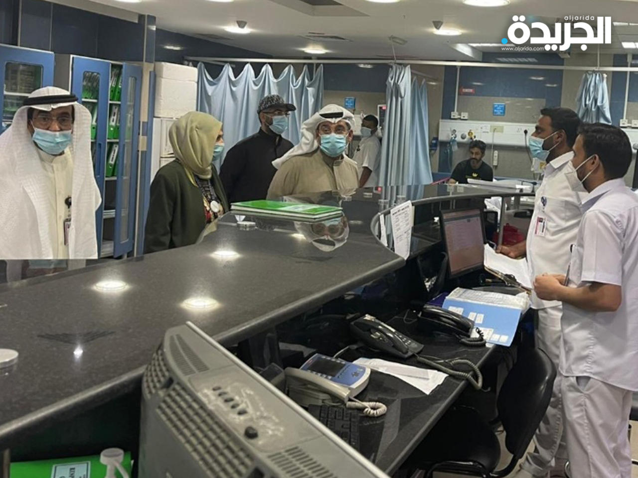 رضا خلال زيارته لمستشفى العدان