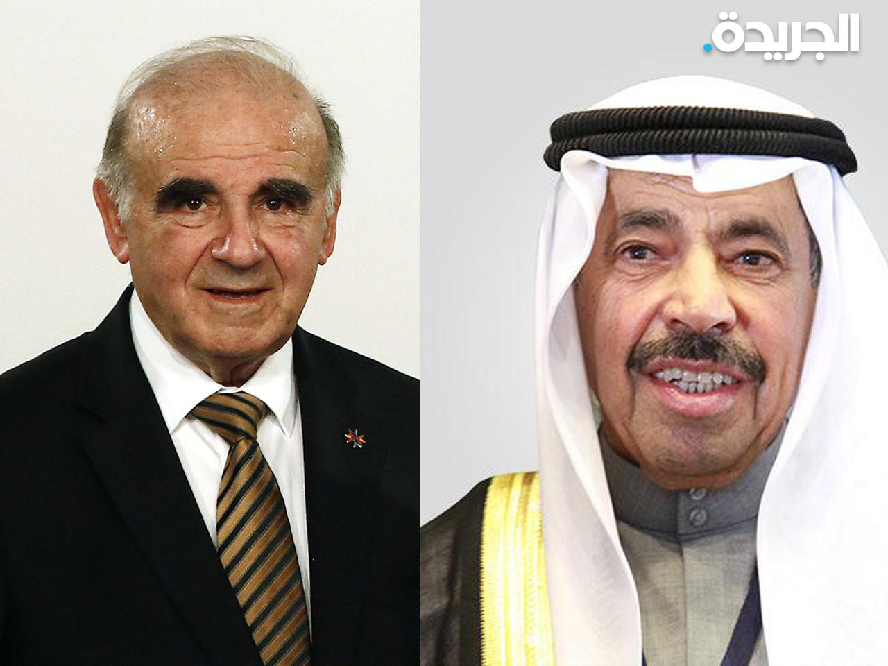 الشاعر عبدالعزيز البابطين والرئيس جورج فيلا