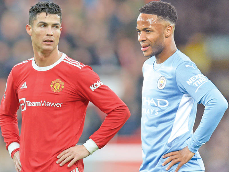 ستيرلنغ نجم مانشستر سيتي - رونالدو نجم مان يونايتد