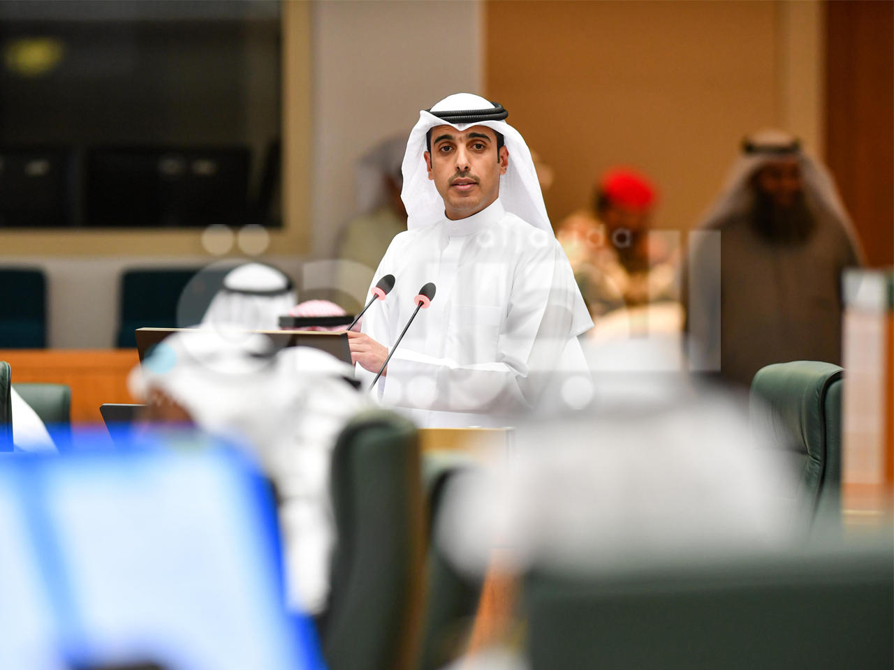 النائب عبدالله المضف خلال مرافعته الأولى للاستجواب