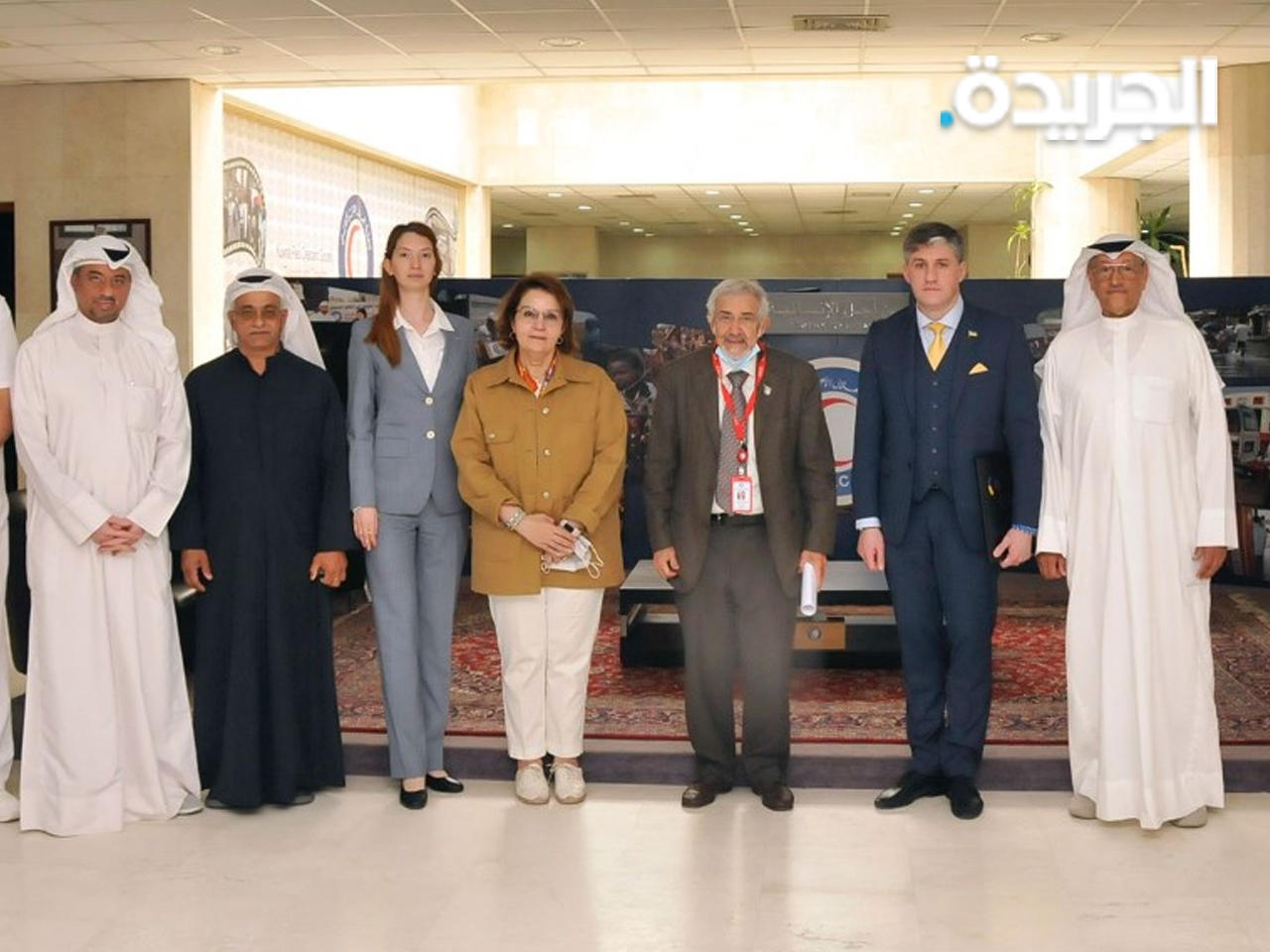 سفير أوكرانيا أوليكساندر بالانوتسا خلال زيارته لجمعية الهلال الأحمر