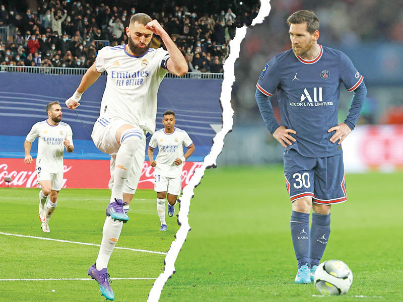 ميسي نجم باريس سان جرمان - بنزيمة نجم ريال مدريد