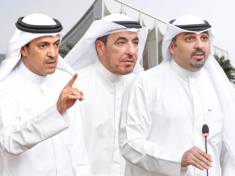  النواب مهند الساير وخالد المونس ود. حسن جوهر