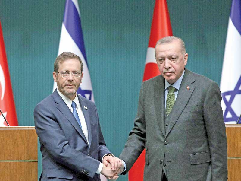 احتجاجات بتركيا ضد لقاء هرتسوغ وإردوغانn