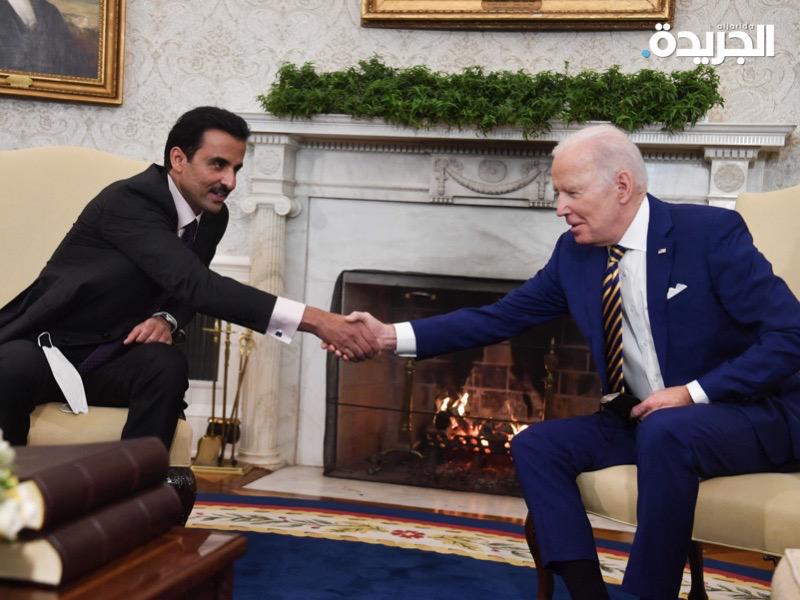 الرئيس الأميركي وأمير قطر
