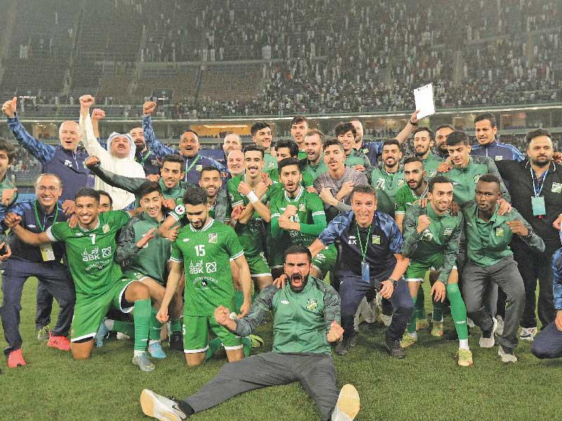 فرحة اللاعبين