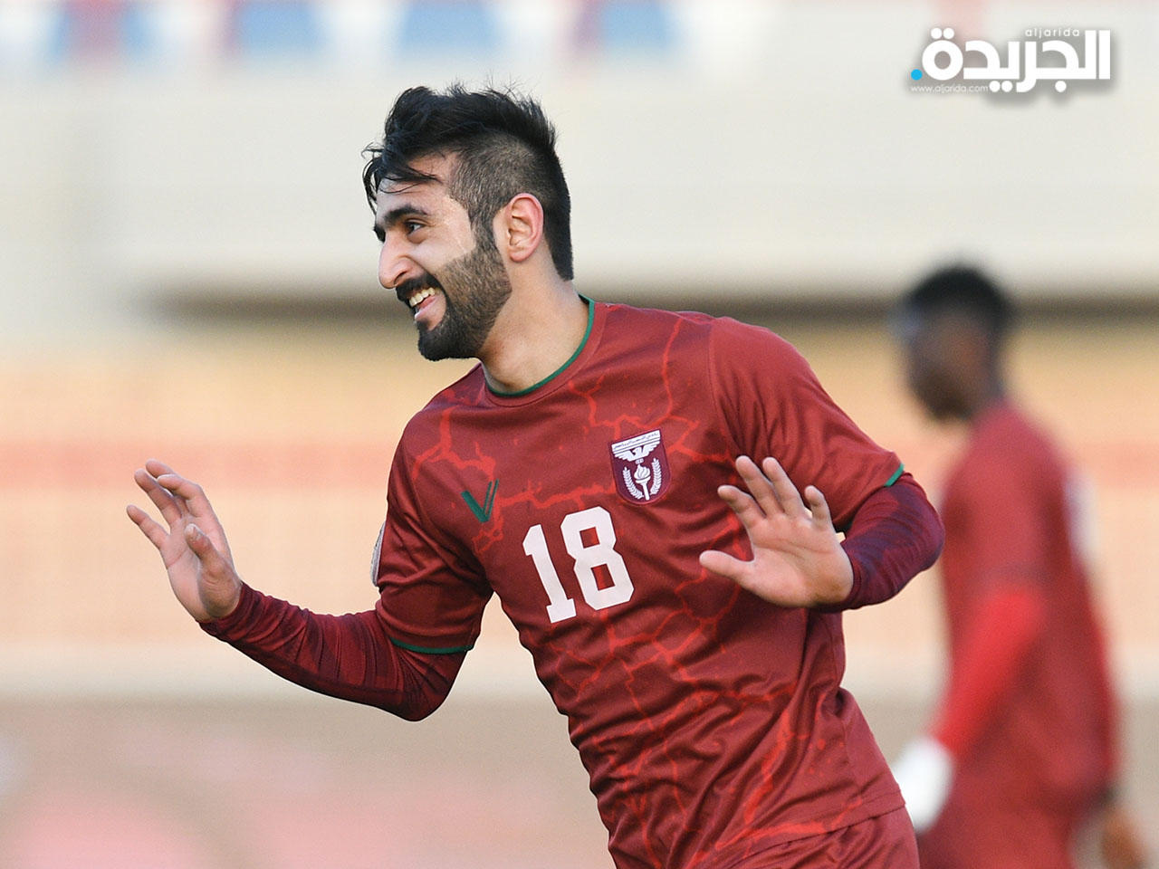 محمد عبدالهادي محتفلاً بهدفه «تصوير نوفل إبراهيم»