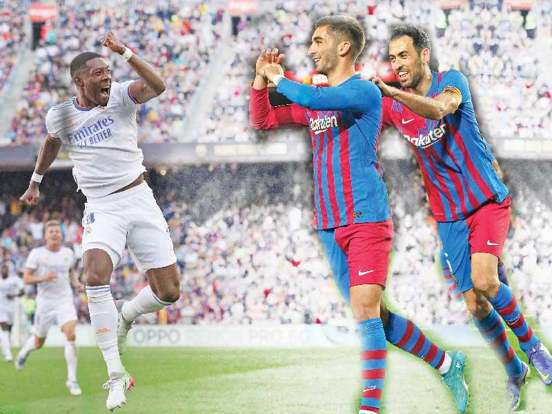 توريس وبوسكيتس نجما برشلونة - ألابا نجم ريال مدريد