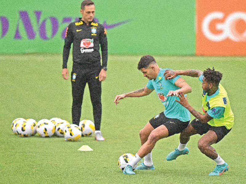 جانب من تدريبات المنتخب البرازيلي