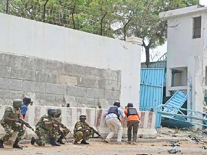 تبادل إطلاق النار في مطار مقديشو