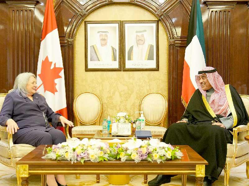 سمو رئيس مجلس الوزراء يعقد جلسة مباحثات رسمية مع حاكم عام كندا