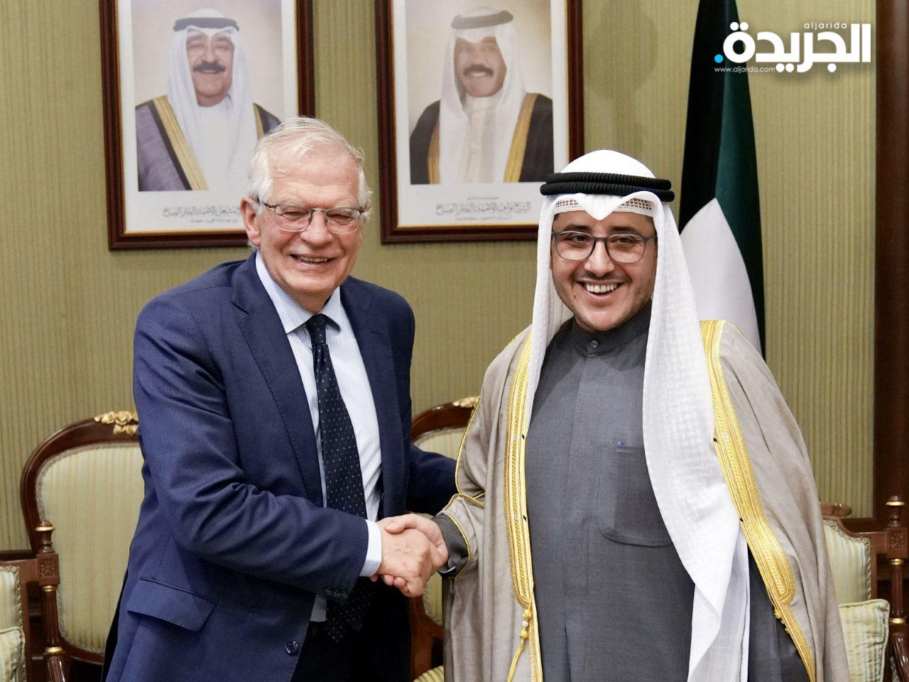 وزير الخارجية أثناء لقائه نائب رئيس المفوضية الأوروبية جوسيب بوريل 