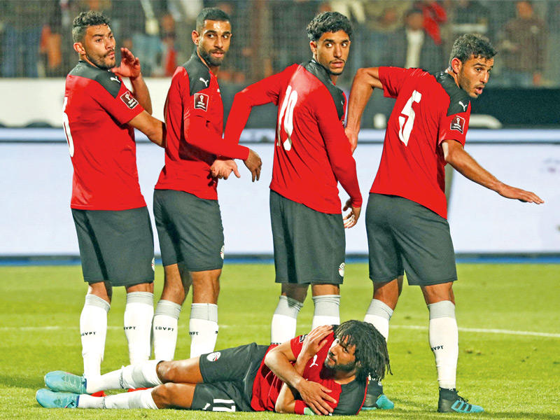 حائط صد منيع لمنتخب الفراعنة امام السنغال في مباراة الذهاب