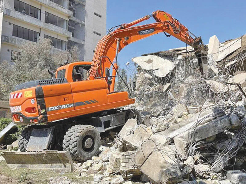 هدم مقر الحزب الديمقراطي الكردستاني