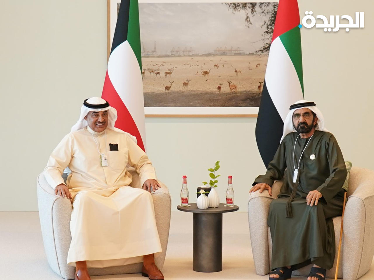 محمد بن راشد يستقبل الخالد بمقر القيادة في «إكسبو دبي»