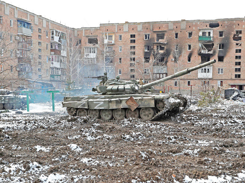 آثار القصف الروسي للأماكن المدنية في كييف