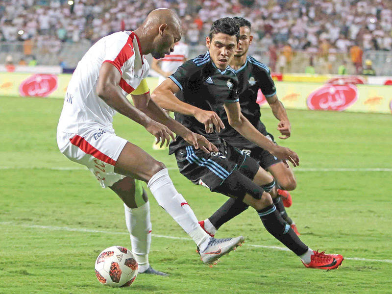 خلال لقاء سابق بين الزمالك وبيراميدز