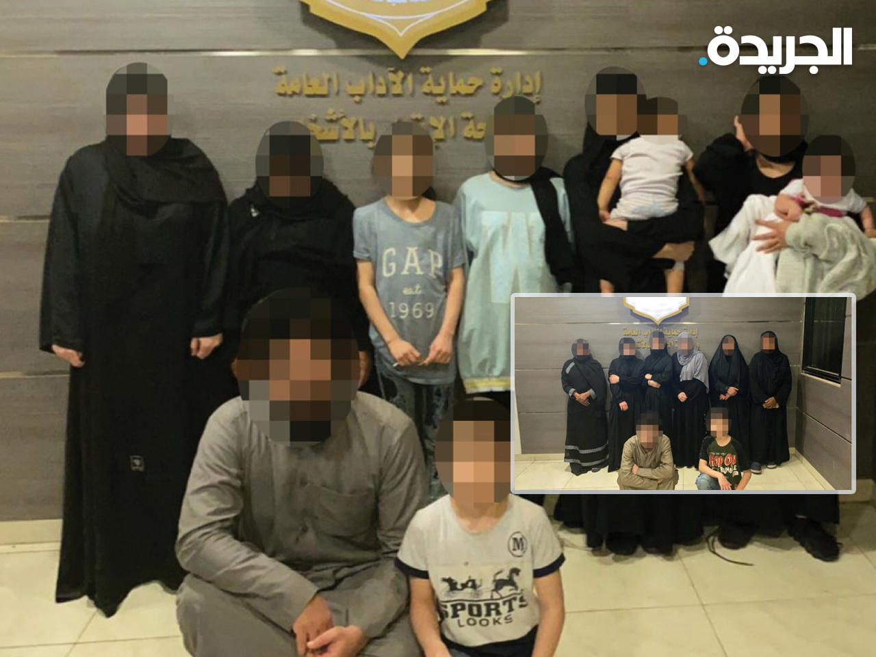 المتسولون المضبوطون خلال الحملة