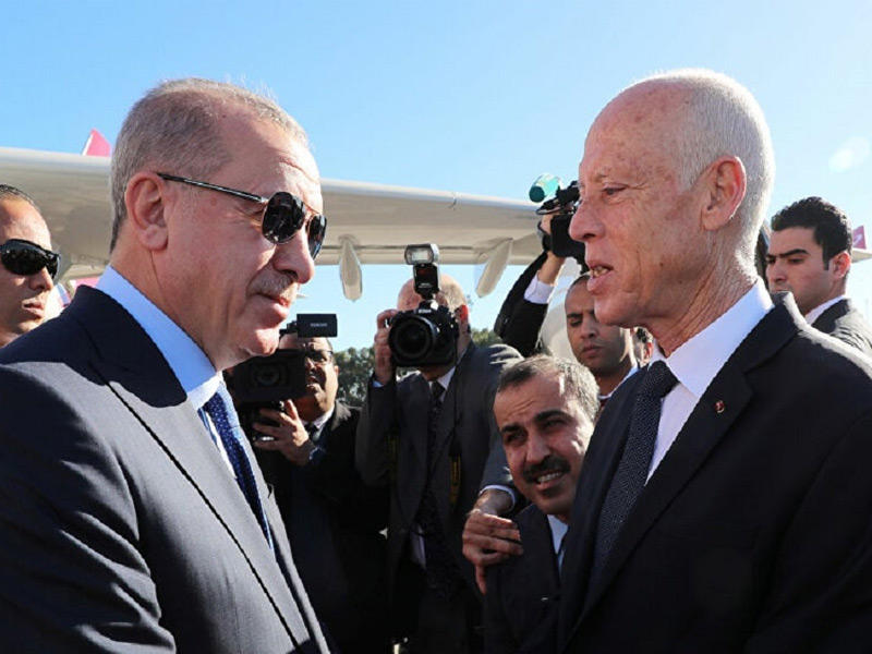 الرئيس التونسي قيس سعيّد والرئيس التركي رجب طيب إردوغان 