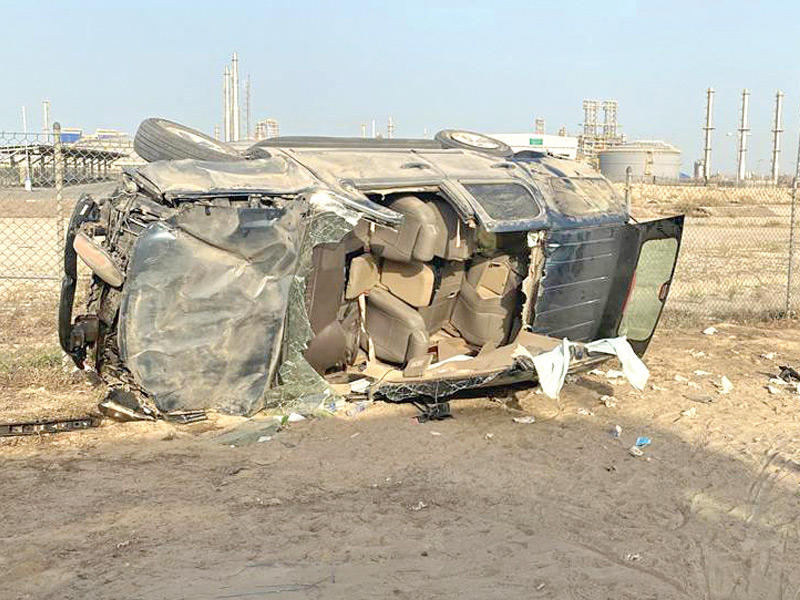 السيارة بعد الحادث