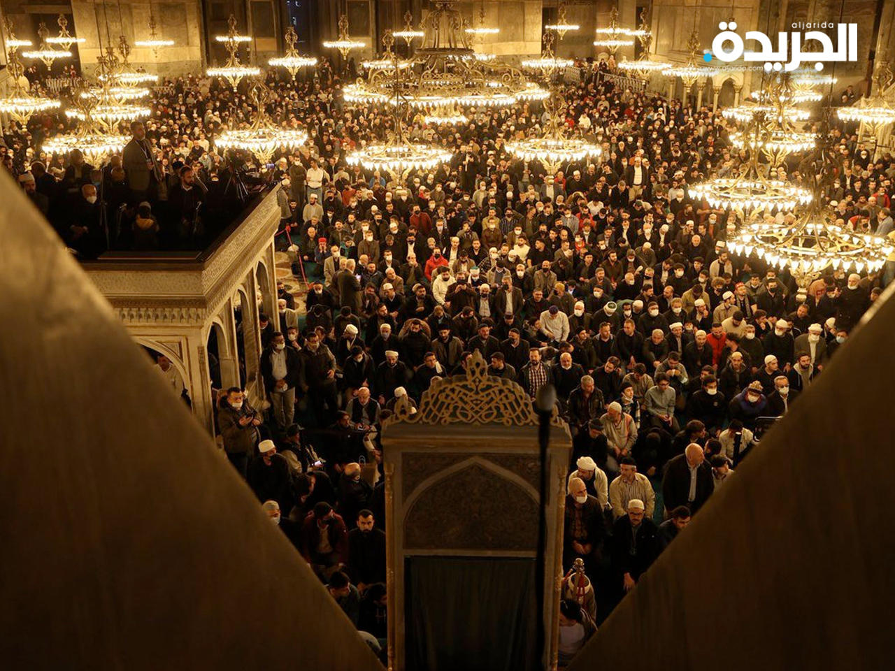 صلاة التراويح في مسجد «آيا صوفيا»